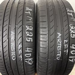 2 Tires 225 40 19 Continental Cotisportcontact 5 Ssr Run Flat No Repairs