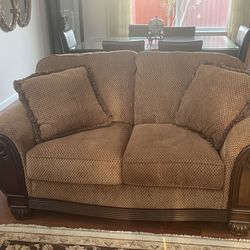 Set Of 2 - Single And Double Seat Comfortable Sofa Couch