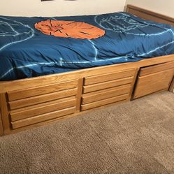 Twin Bed and Hamper to Match