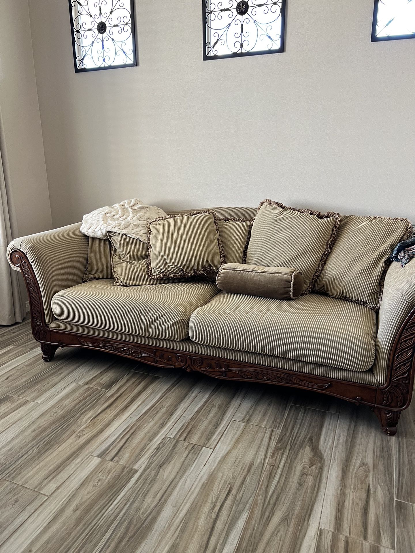 Couch, Oversized Chair, And Ottoman