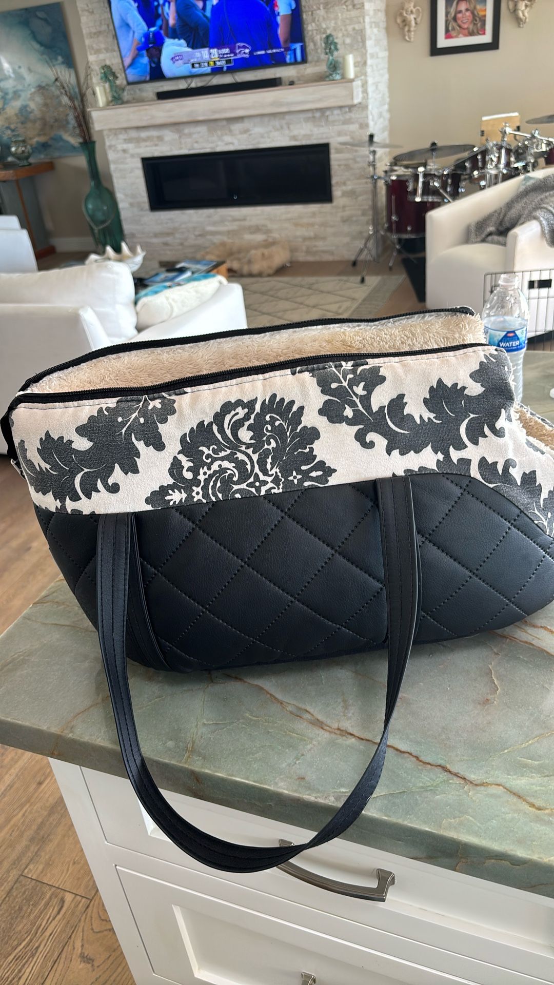 Black Baroque Dog Bag Carrier 