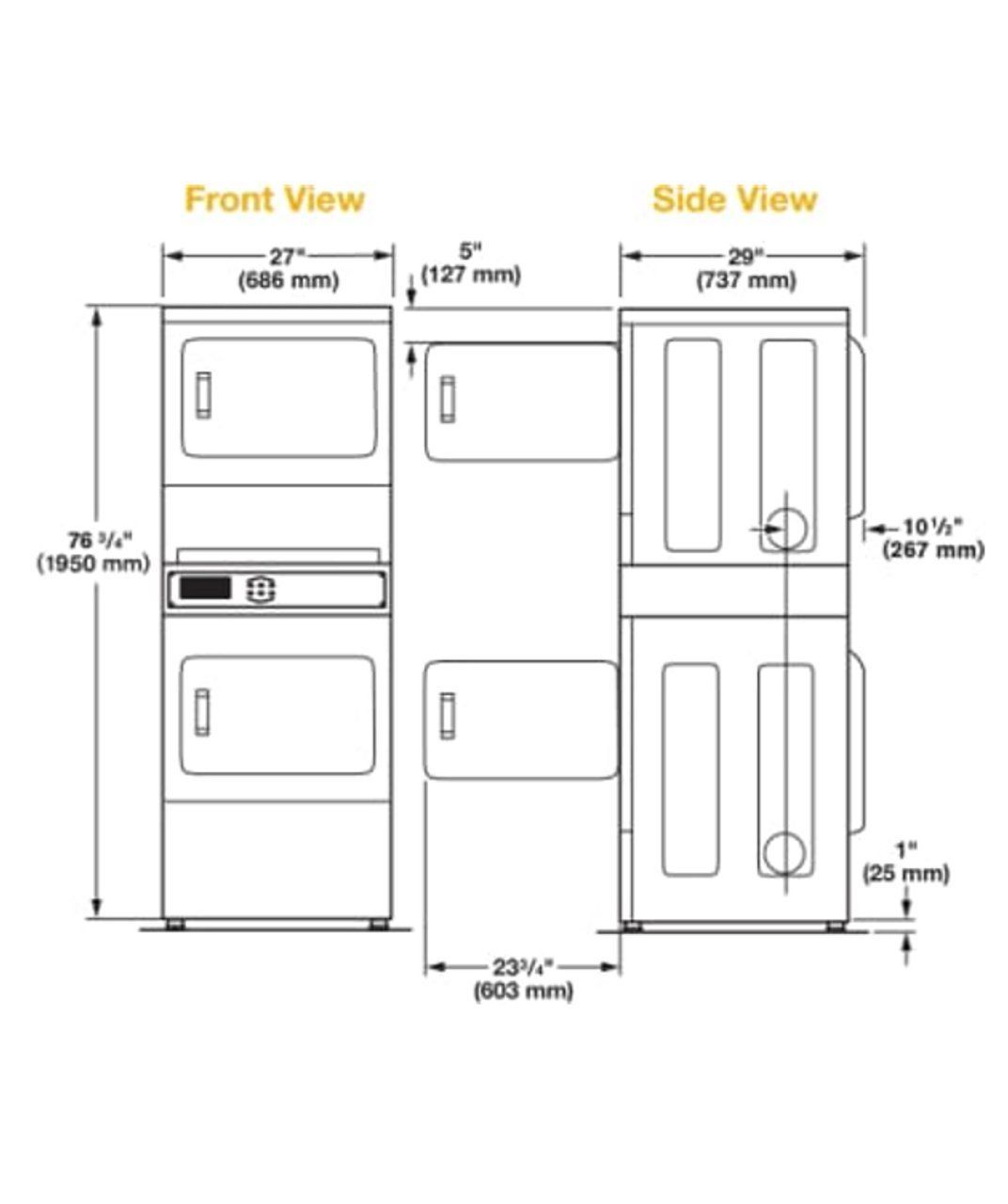 New Whirlpool Commercial Laundry – Electric Stack Dryer Model: CSP2940HQ