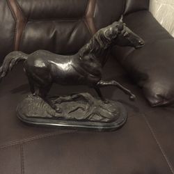 “”Beautiful”” Stallion / Horse !!!! Brass & Marble Base Statue Heavy!!!