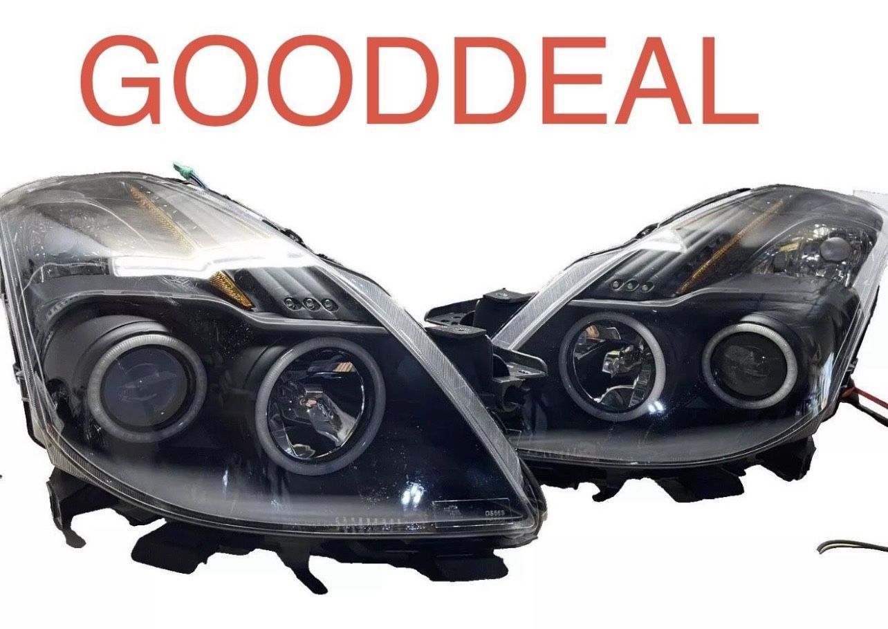 Oh11 Fit 2008 2009 Nissan Altima 2Dr Coupe LED Halo Projector Headlight Pair Lights Lamp