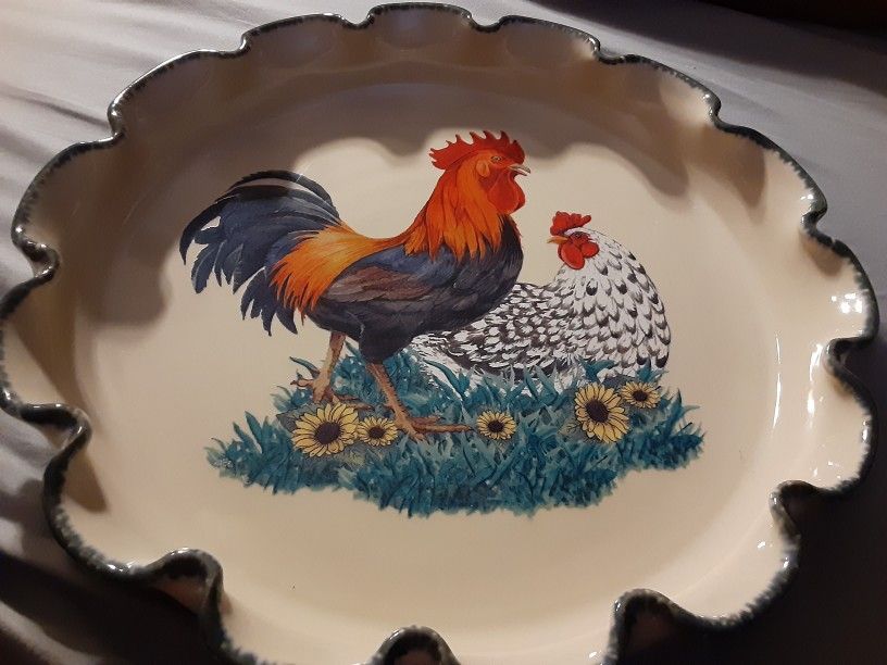 Home And Garden Party Ltd. Rooster Stoneware