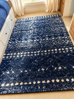 Safavieh Navy Blue & Ivory Shag Rug – 5’ x 7’
