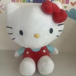 HELLO KITTY LARGE 12 x10 INCH SOFT PLUSH FROM UNIVERSAL STUDIOS