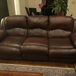 Genuine Leather Reclining Sofas 