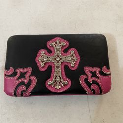 Not Chrome Hearts Womens pink wallet 