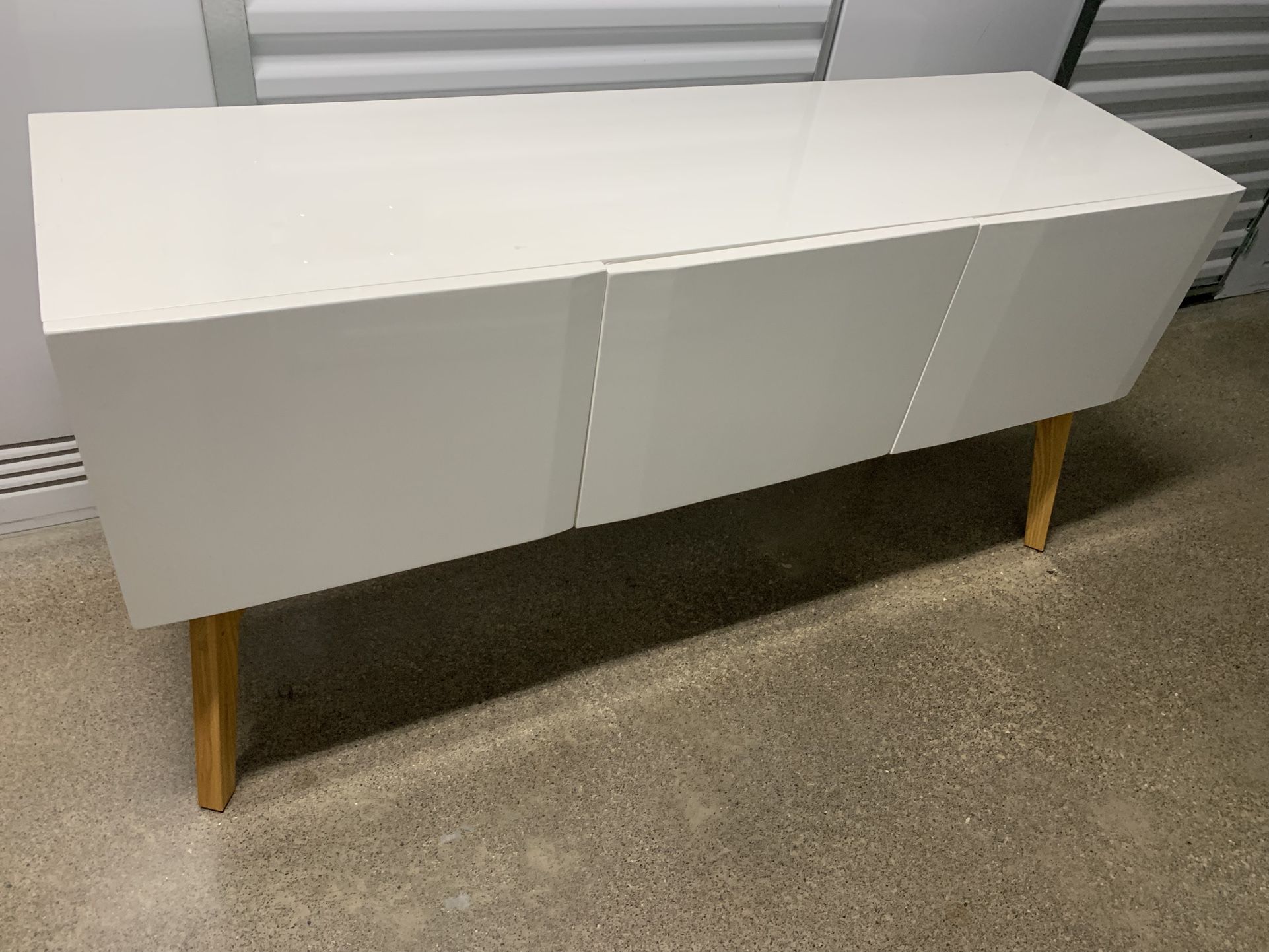 Modern White Wood Credenza From CB2 - Out Of Stock