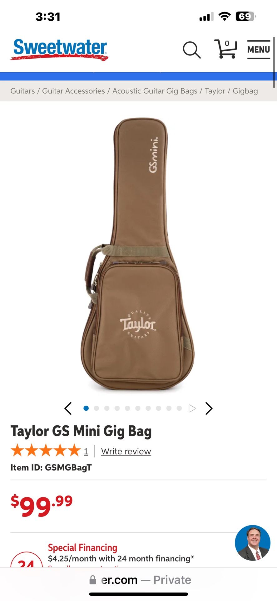 Taylor Guitar Gig Bag Case