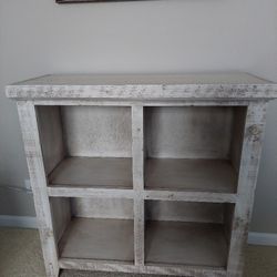 Whitewash  4 Shelf Wood Cabinet