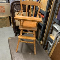 Wood Doll High Chair Vintage