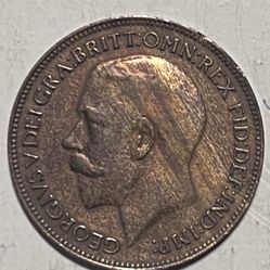 1923 England One Farthing