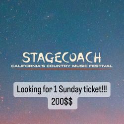 Stagecoach Looking For Sunday Ticket!! 