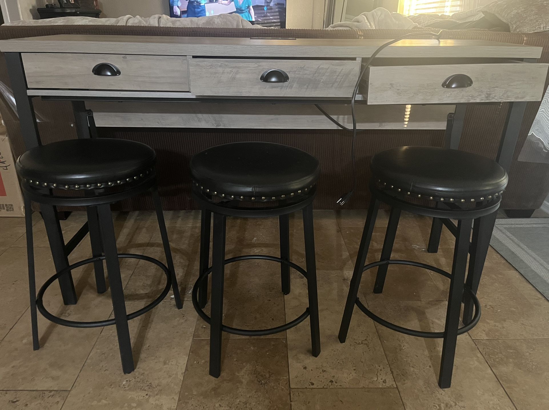 Entryway Table With Barstools