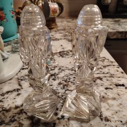 Crystal salt and pepper shakers