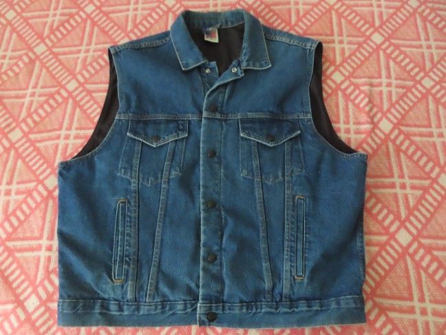 Authentic NRA GEAR - Mens L Denim CONCEAL / CARRY Tactical Vest