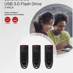 SanDisk Ultra USB 3.0 Flash Drive 3 Pack