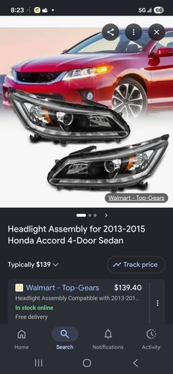 Honda  Accord 2013-2015 Headlights Headlamps   L&R