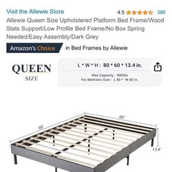Bed Frame, queen. (free mattress available)