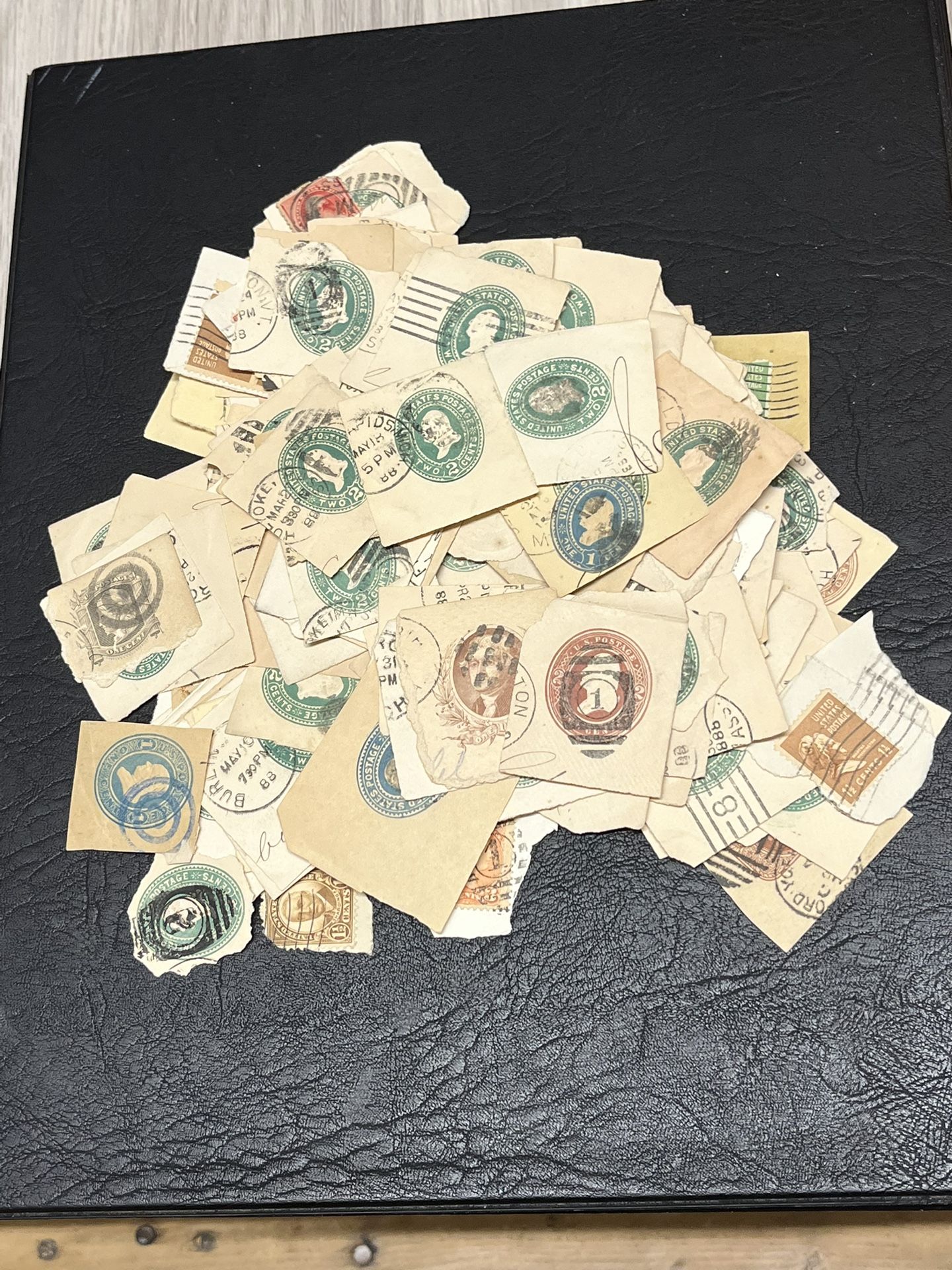 Hundreds Of Antique Envelope Square Cut