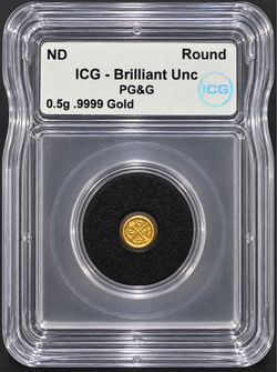 0.5 Gram .9999 Fine Gold Round – ICG Brilliant Uncirculated