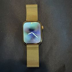 Apple Watch Series 7 in Gold Stainless Steel, 45mm, GPS + Cellular