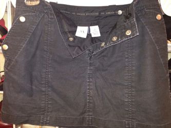 Armani exchange black denim skirt 6