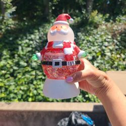 Home Accents Santa Color Changing LED Lighted Swirling Glitter Water Globe