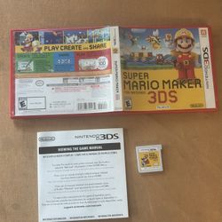 Super Mario Maker 3DS - Nintendo 3DS - CIB Complete Tested