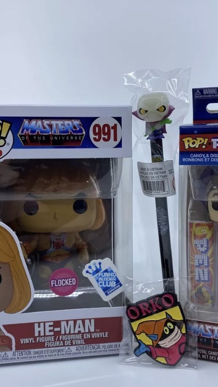 He Man 991 Flocked Funko Pop And Accessories Box