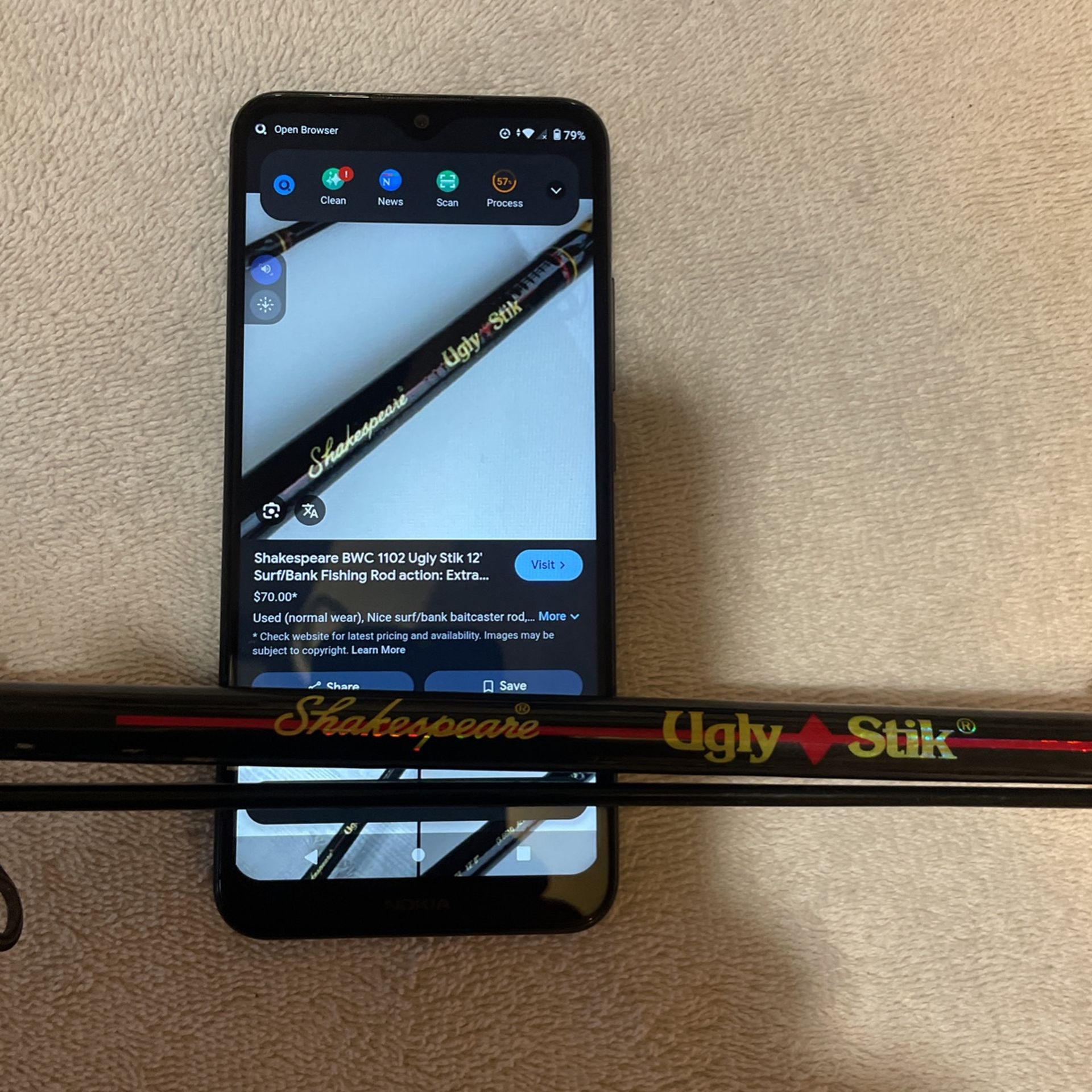 Ugly Stick Shakespeare (6-15 Line) fishing pole