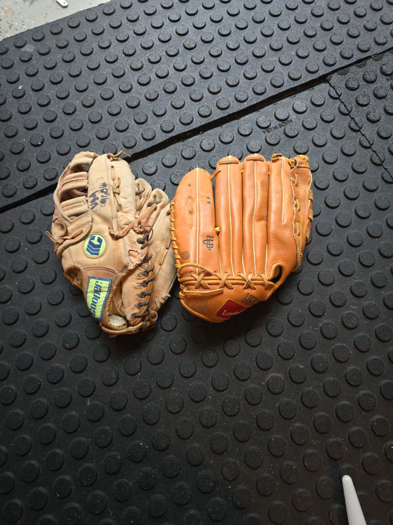2 Softball/Baseball Gloves