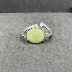 Green Jade Silver Bracelet