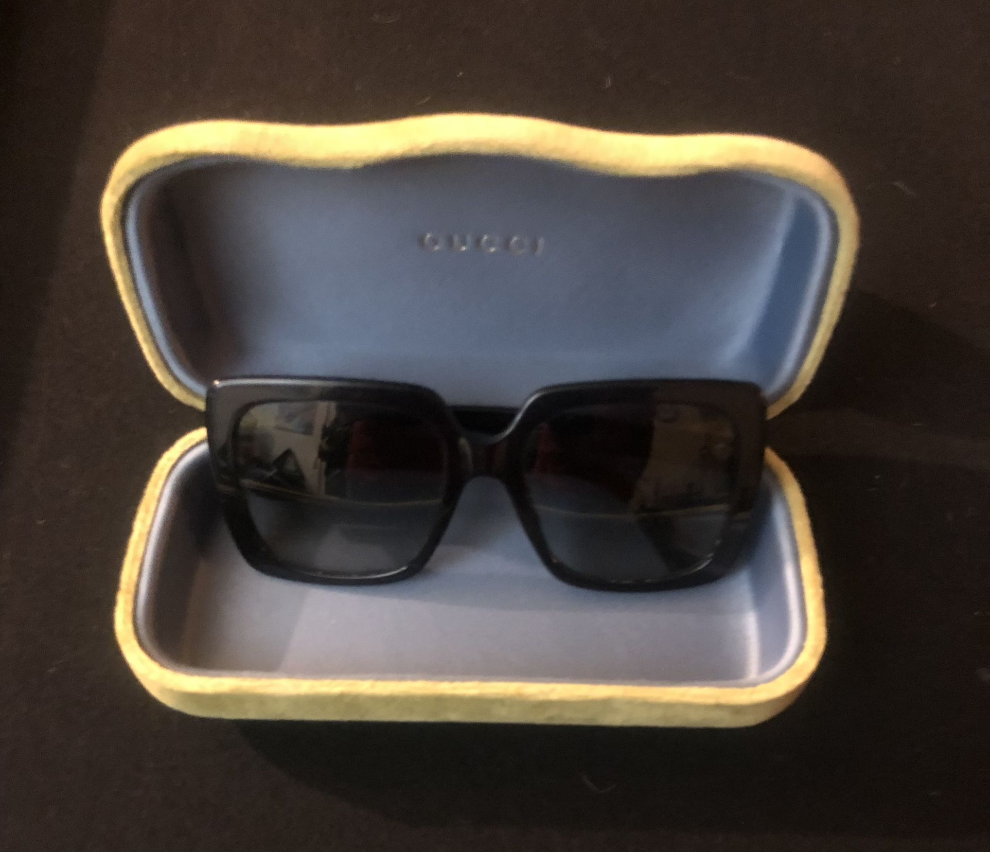 Gucci Crystal Square Frame Women’s Sunglasses