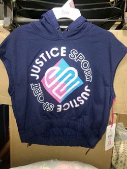 Justice Girls Cut Off Hoodie