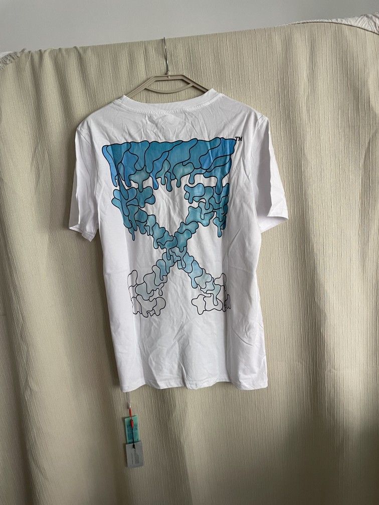 Off White Blue Marker Slim T shirt