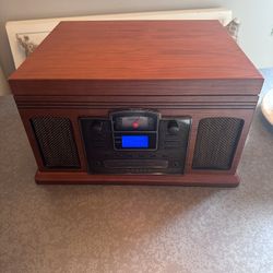 Crosley Turntable Cd Player Am Fm Tuner Phono Record Player 