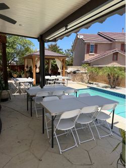 Chairs and tables