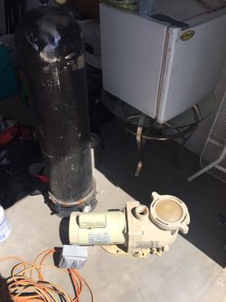 Pentair pool pump and filter