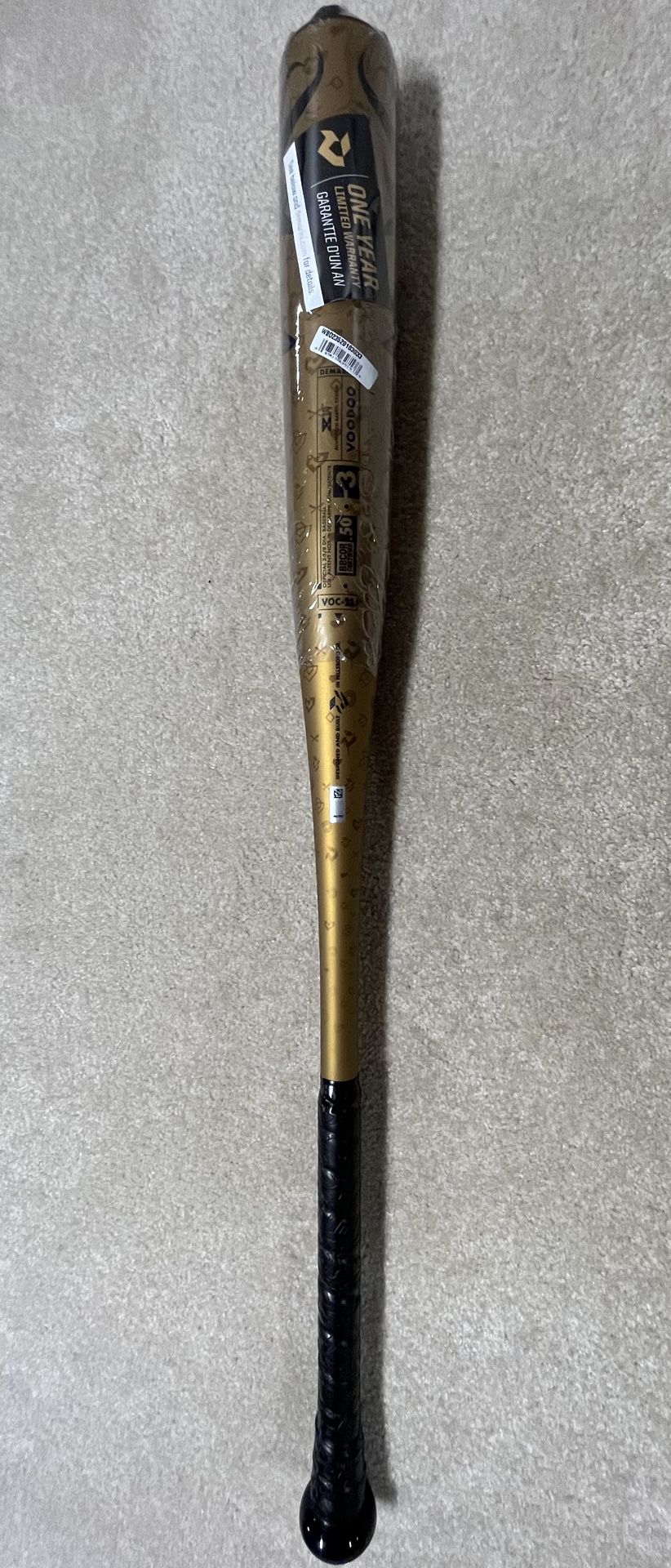 DeMarini 2023 Voodoo One Gold -3 Baseball BBCOR Bat