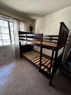 Dark Wood Twin Bunk Bed Frames