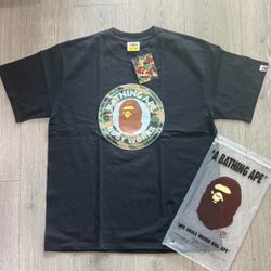Bape Busy Works Black Tee Size L
