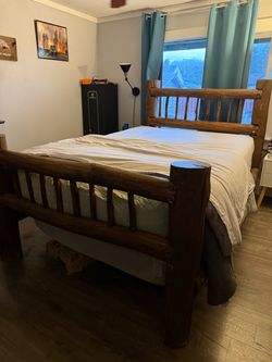 Log Cabin Style Queen Bedframe