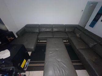 Grey sectional couch