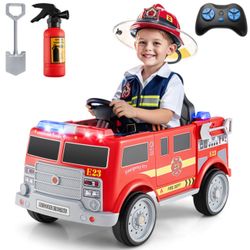 Kids ride on fire truck with remote control (NEW STILL IN BOX)