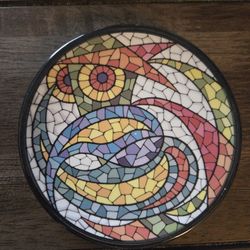 Spain Ceramic Mosaic Owl Dish