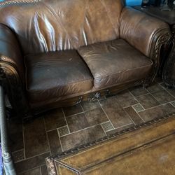 Leather Sofa & Love Seat $200.00 Or Best Offer