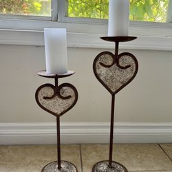 A Pair Of Outdoor Candle Holder. 